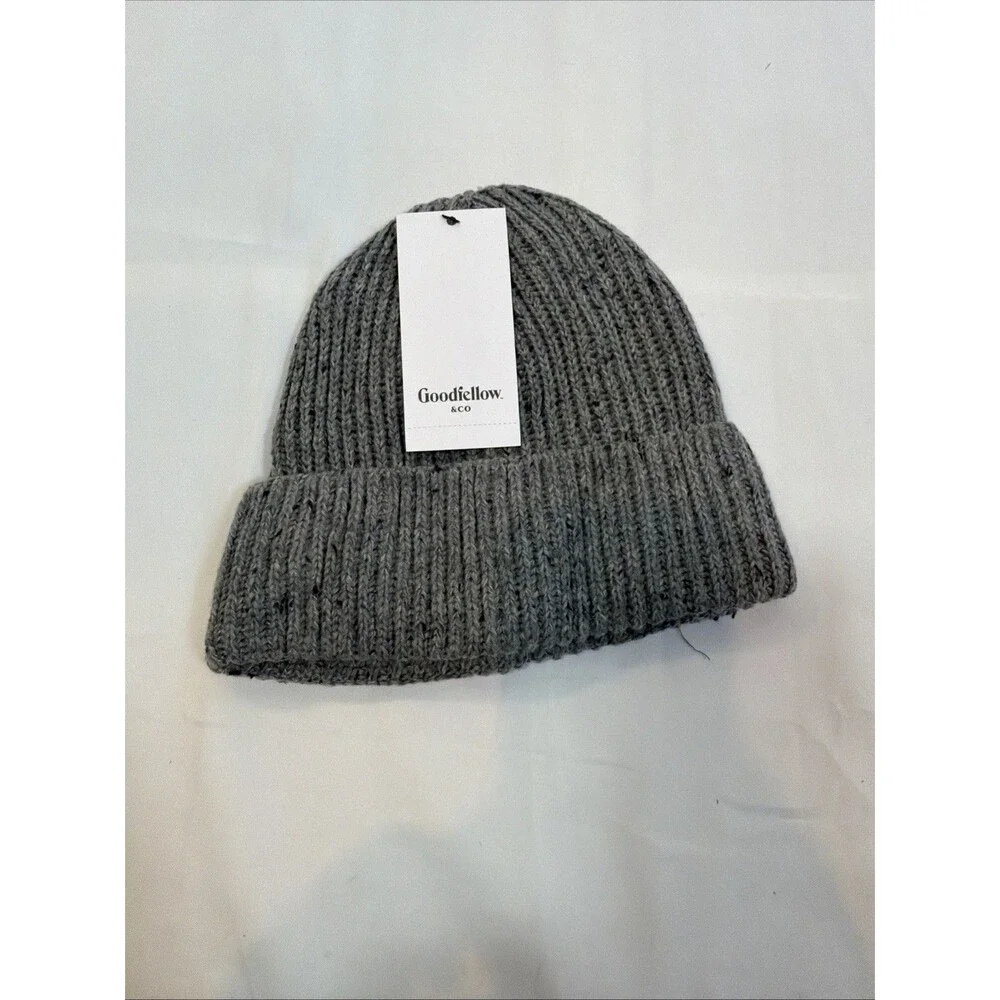 Goodfellow & Co Men’s One Size Ribbed Plaited Beanie 1 Piece Color Light Gray